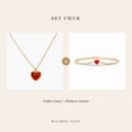 Set Cœur: collar y pulsera de corazón